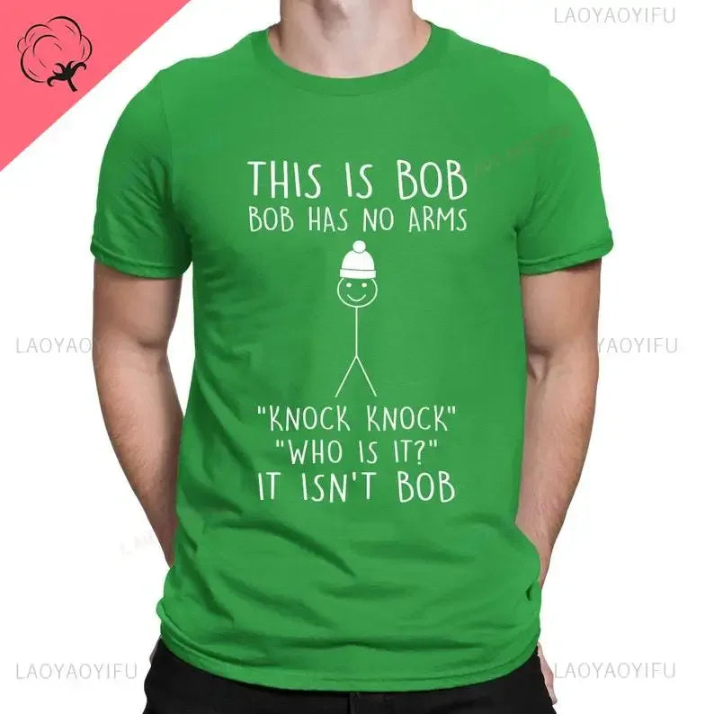 This Is Bob Stickman Joke Tee 😂🎭 Funny Vintage Cotton Graphic Shirt - ThiGui