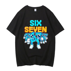 67 Six Seven Brainrot Gamer Tee 🎮🔥 High Quality Cotton Boys T-Shirt - ThiGui