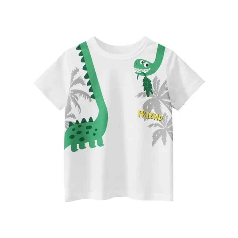 🦖 Roarsome Summer Style for Little Explorers! Dino-Mite Summer T-Shirt for Boys – Cool, Comfy & Full of Roar! - ThiGui