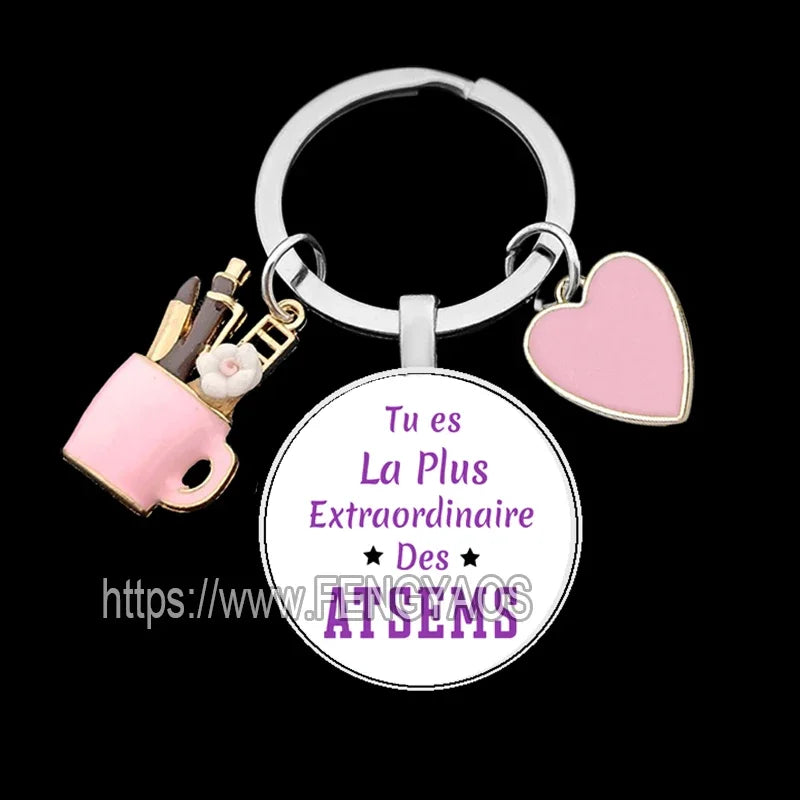 🧡 Merci Keychain – A Lovely Little Thank You for Amazing Teachers & Classroom Heroes! 🎁 - ThiGui