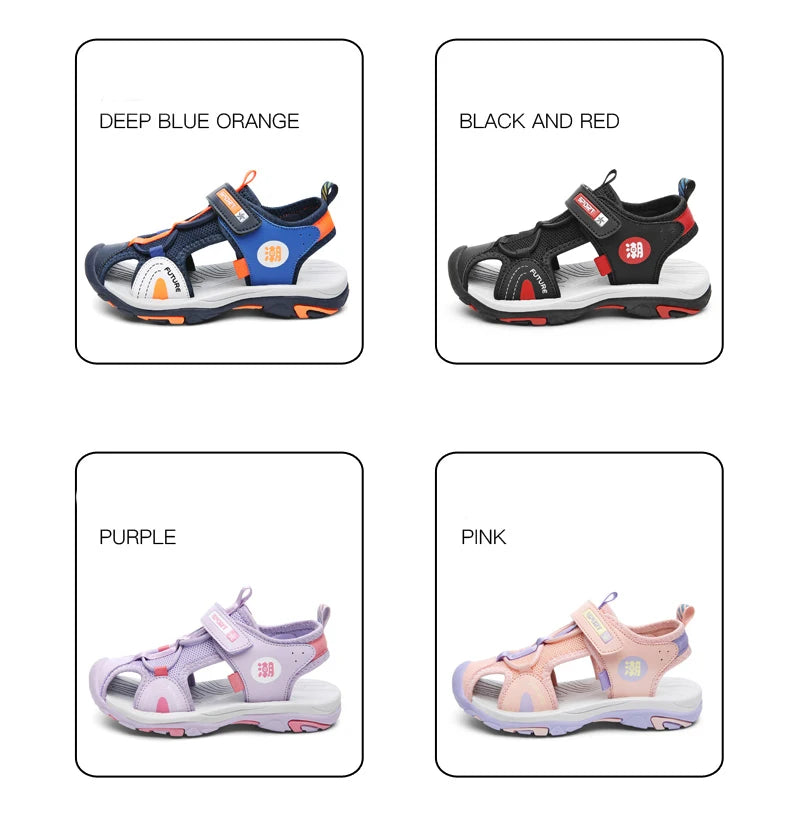 🏝️ Summer-Ready Comfort! Soft Leather Sandals for Boys Who Love to Move 👟☀️ - ThiGui