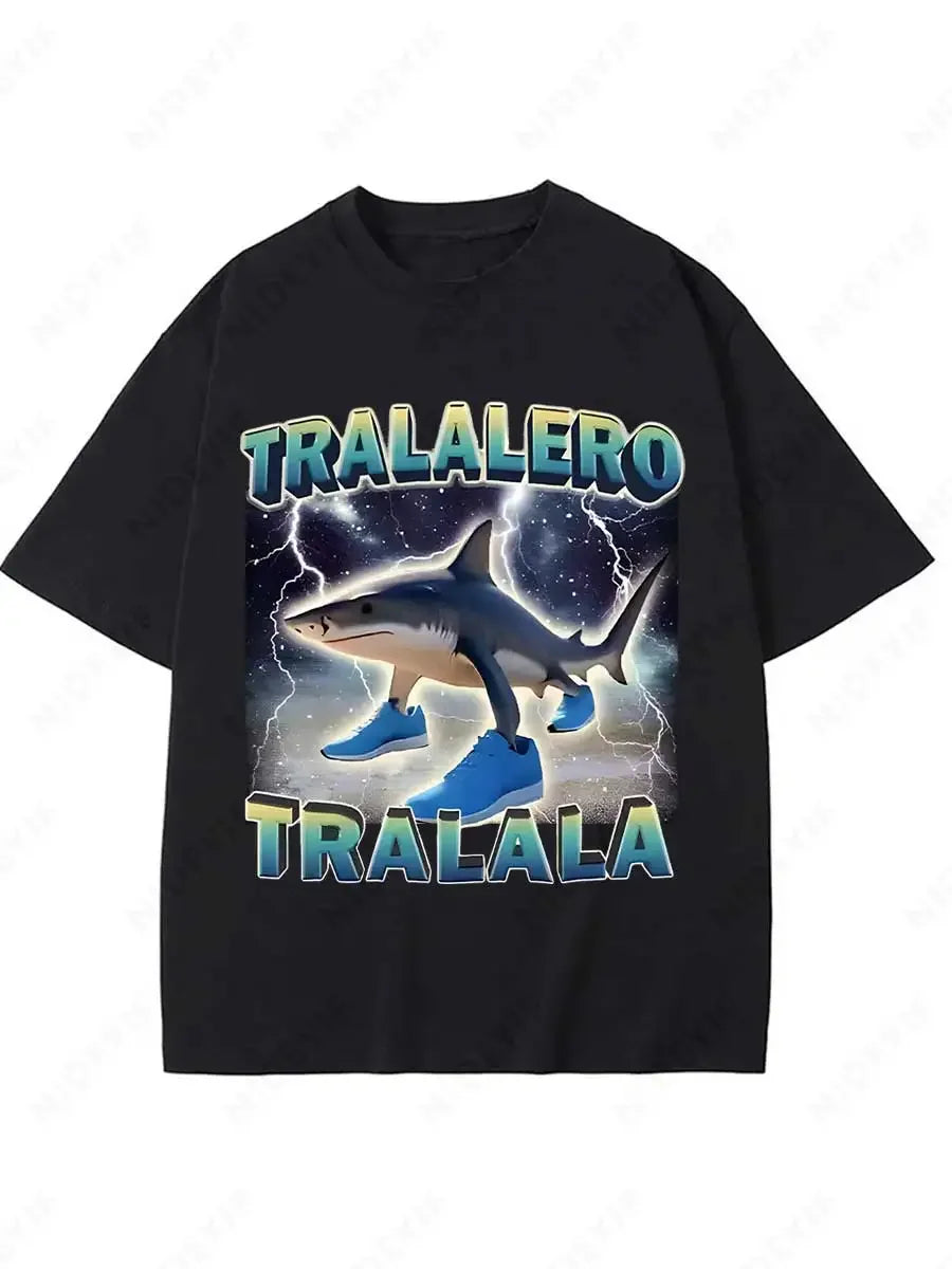 🦈 LOL Shark Alert! Funny Meme T-Shirt for Boys – Tralalero Tralala – Cool, Comfy & Totally Unique! 🤪👕 - ThiGui
