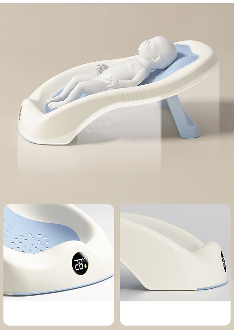 🛁💡Smart Folding Baby Bath – Comfy, Safe & Temperature Aware! 🍼🌡️ - ThiGui