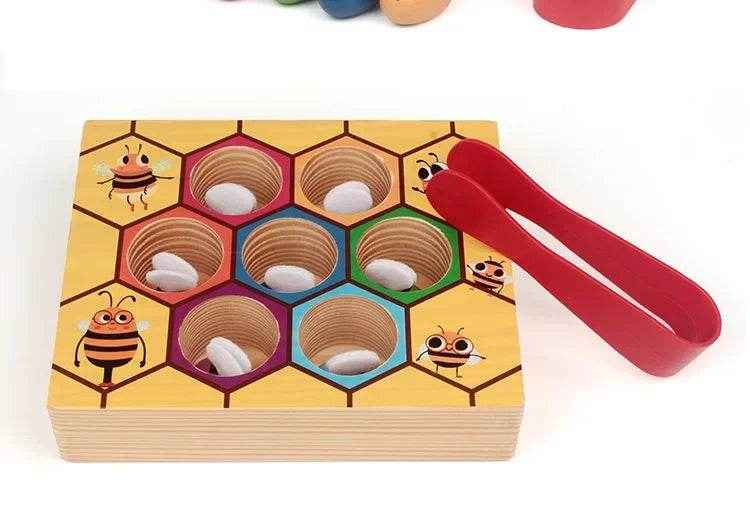 🌳Busy Bees Color Matching Game – Montessori Wooden Fun for Clever Little Hands - ThiGui
