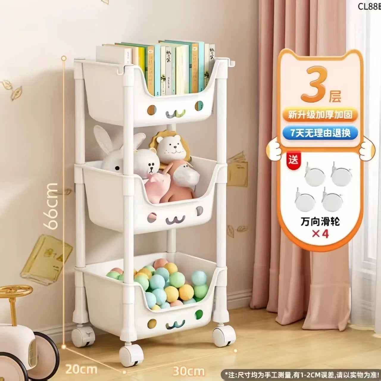 🛒 Rolling Storage Rack – Tidy Up in Style, Anywhere in the House! 🏠🧺 - ThiGui