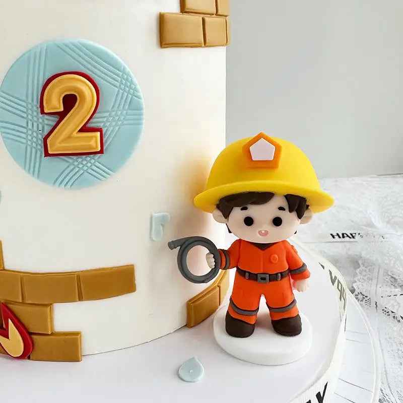 🎈Sound the Alarm – Firefighter Cake Toppers to Spark Birthday Fun! - ThiGui