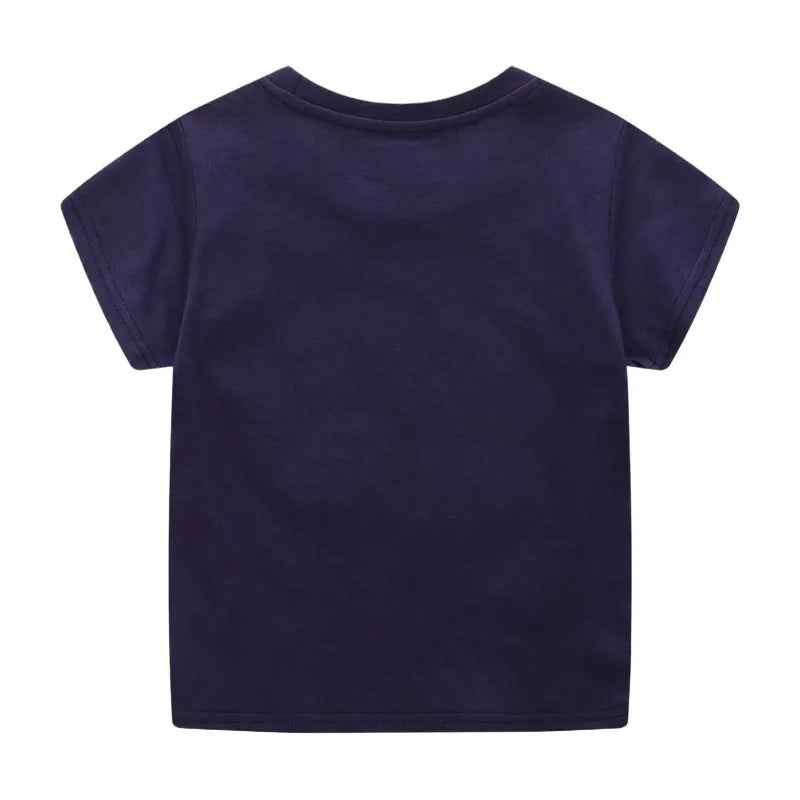 ✈️ High-Flying Style! Embroidered Aircraft Tee for Little Adventurers ☁️ - ThiGui