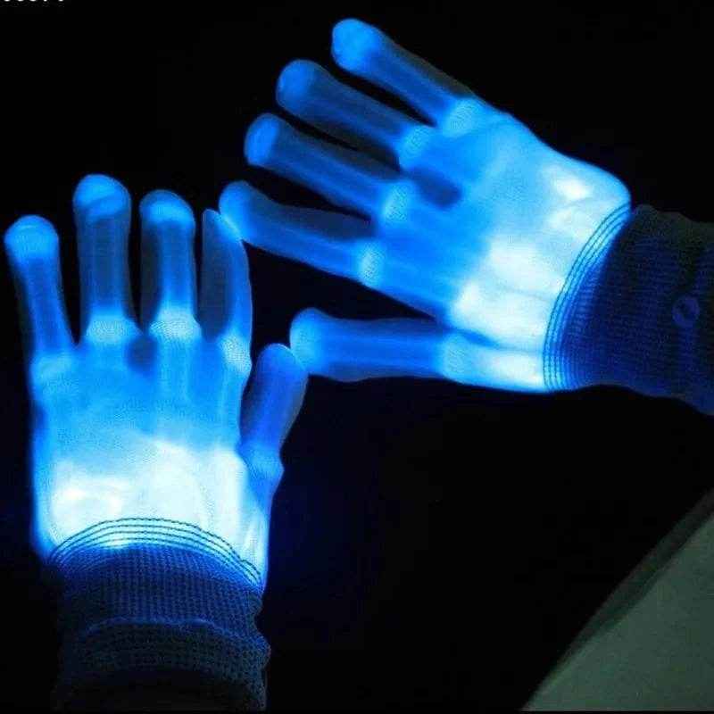 💫Glow Like a Star! Light-Up LED Gloves for Boys' Parties, Costumes, and Crazy Fun - ThiGui
