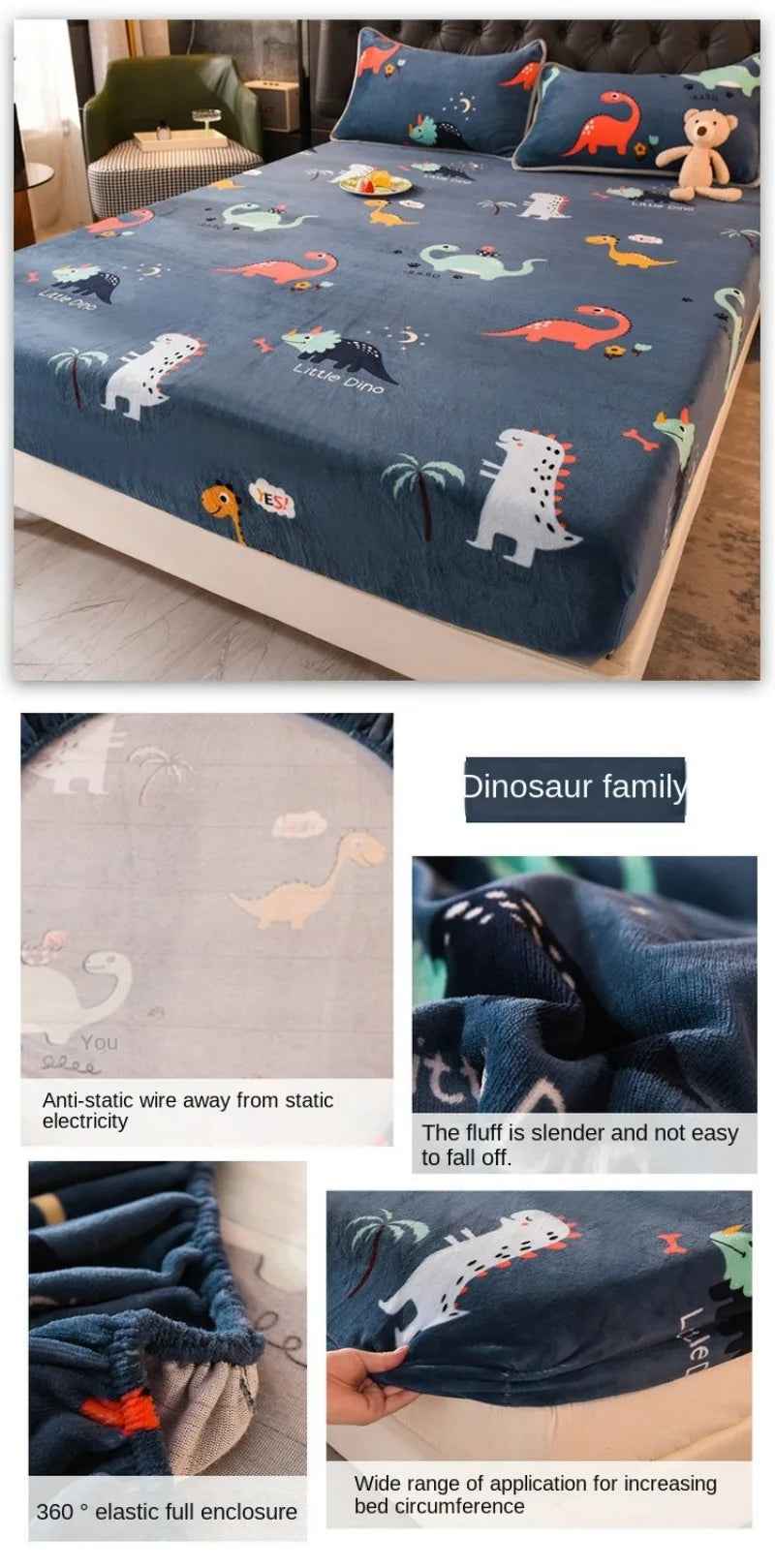 🛏️Snuggle-Ready! Ultra-Soft Velvet Fitted Sheet for Winter Nights - ThiGui