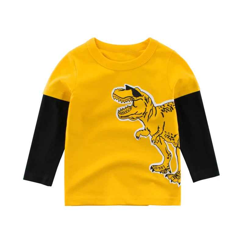 🦖Roarsome Dino Tees – Long Sleeve Fun for Little Explorers! - ThiGui