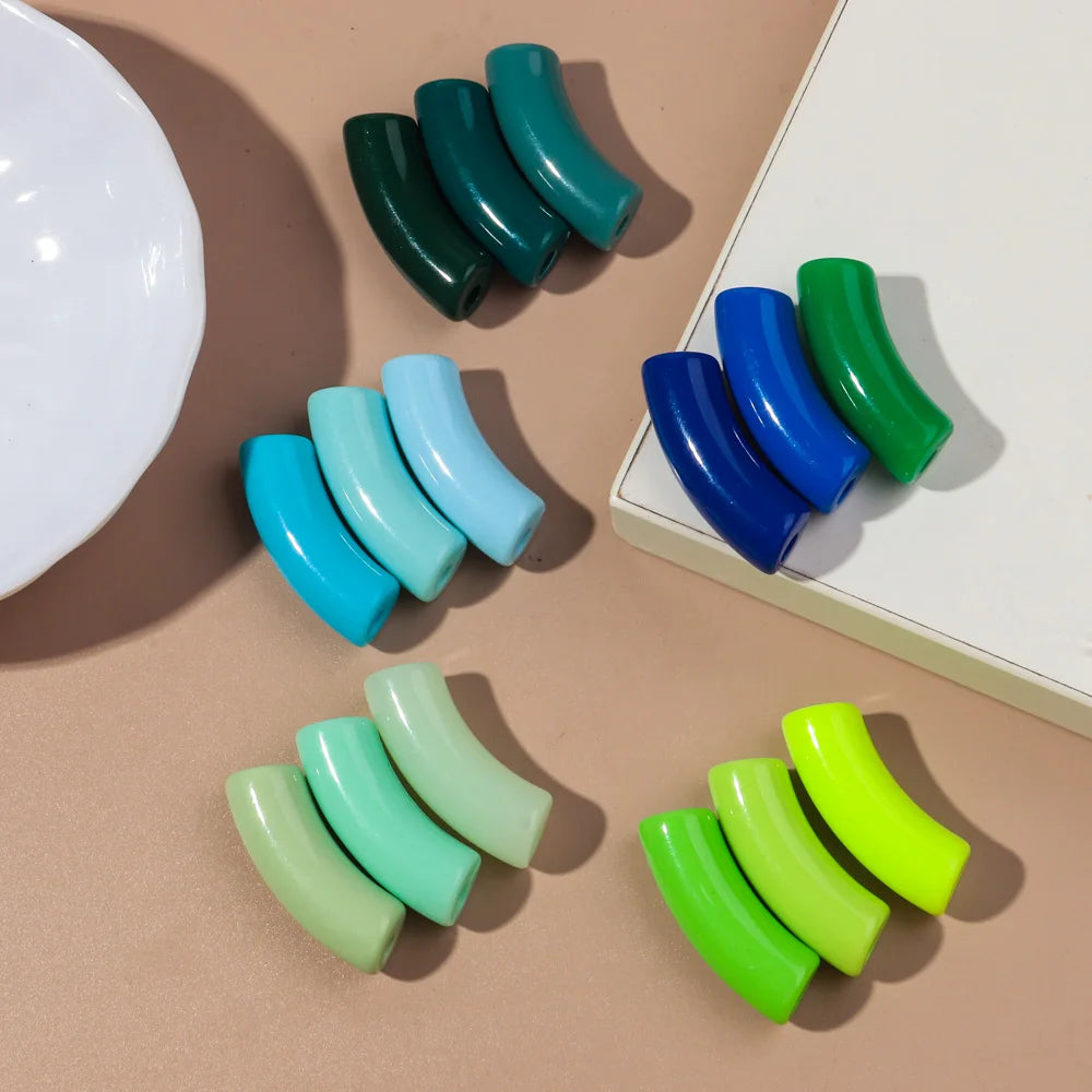 🌈 Lot de 20 Perles Tubes Arc-en-ciel – Idéal pour Créer des Bijoux Colorés et Fun ! 💫🧵 - ThiGui