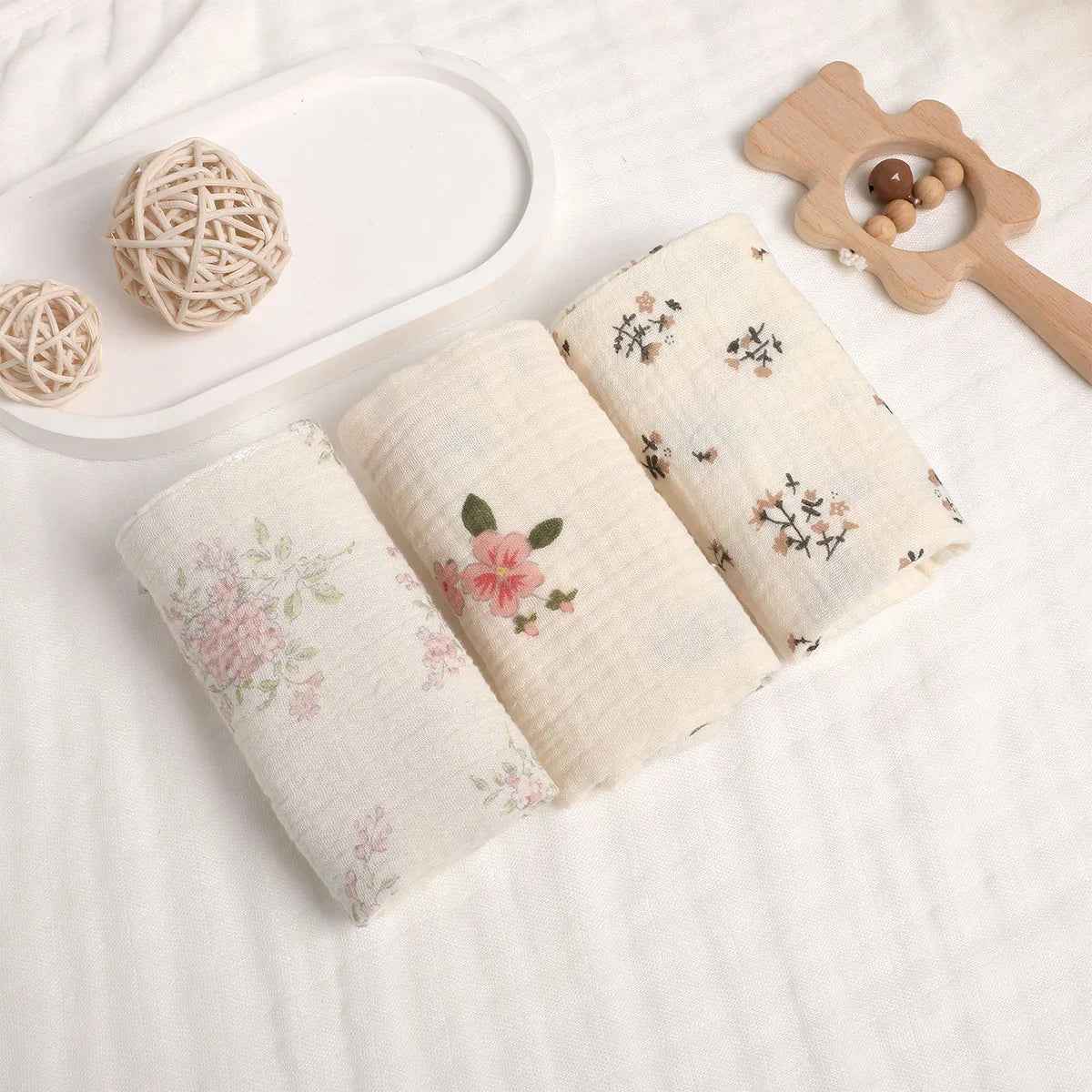 🌸 Gentle Touch! 🍼 Ultra-Soft Baby Gauze Towels – Perfect for Face, Hands & All-Day Snuggles 💕 - ThiGui