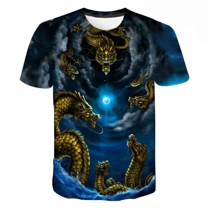 👕Roaring Style! 3D Dragon T-Shirt for Little Adventurers - ThiGui