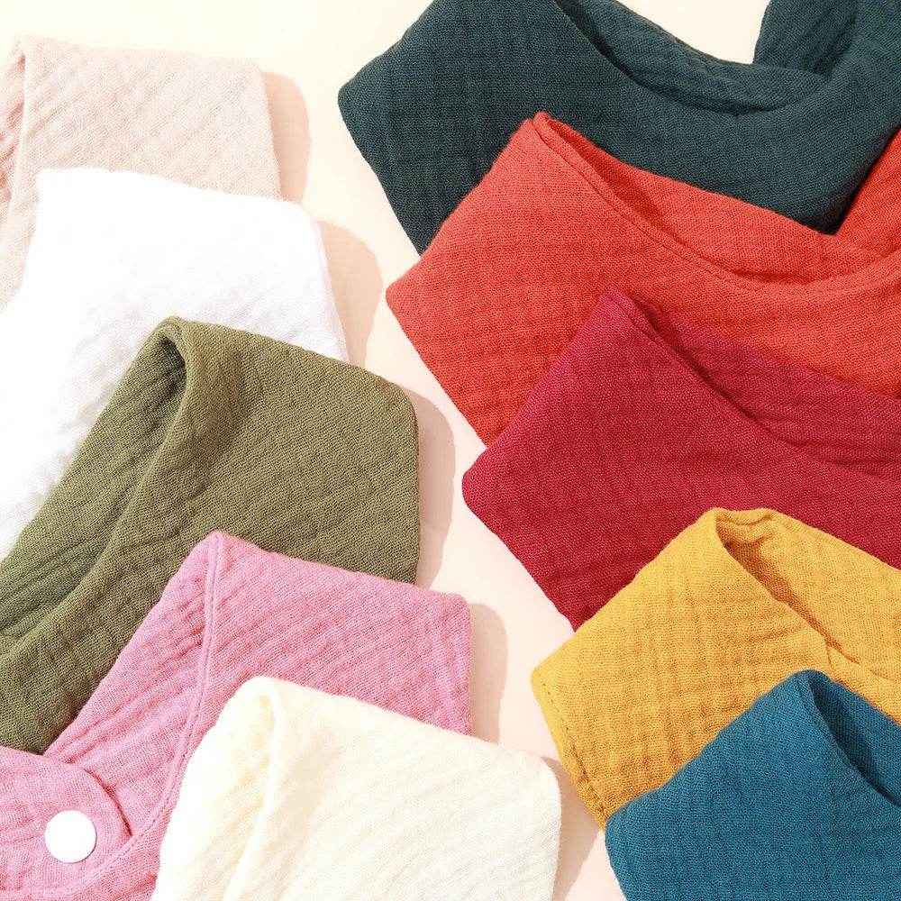 🍼Soft & Stylish! 3-Pack Cotton Bandana Bibs for Happy, Mess-Free Babies - ThiGui