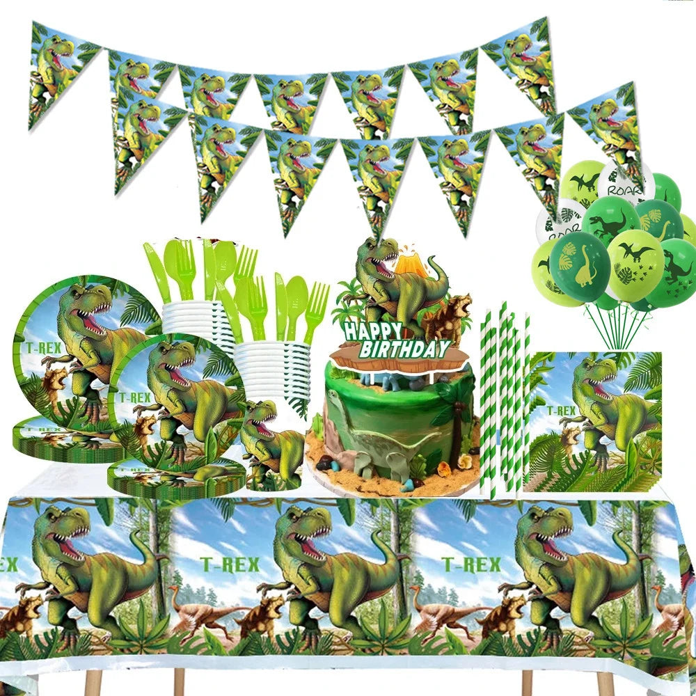 🦕 Jurassic World Dino Party Set 🎈 | Roars, Balloons & T-Rex Table Fun for Kids! 🎂🎉 - ThiGui