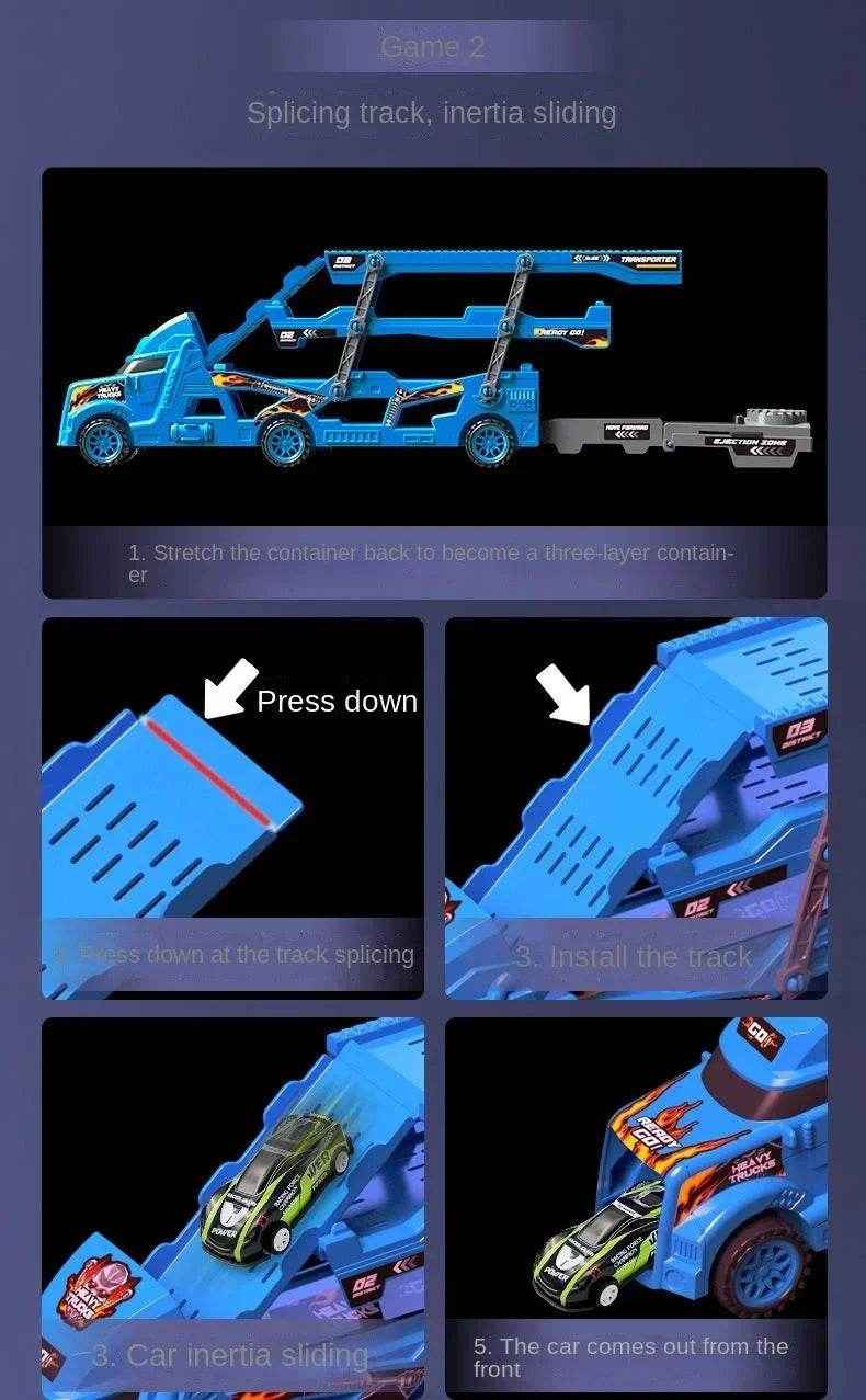 🚚Transforming Truck Toy with Folding Race Track for Boys Who Love Cars and Construction - ThiGui