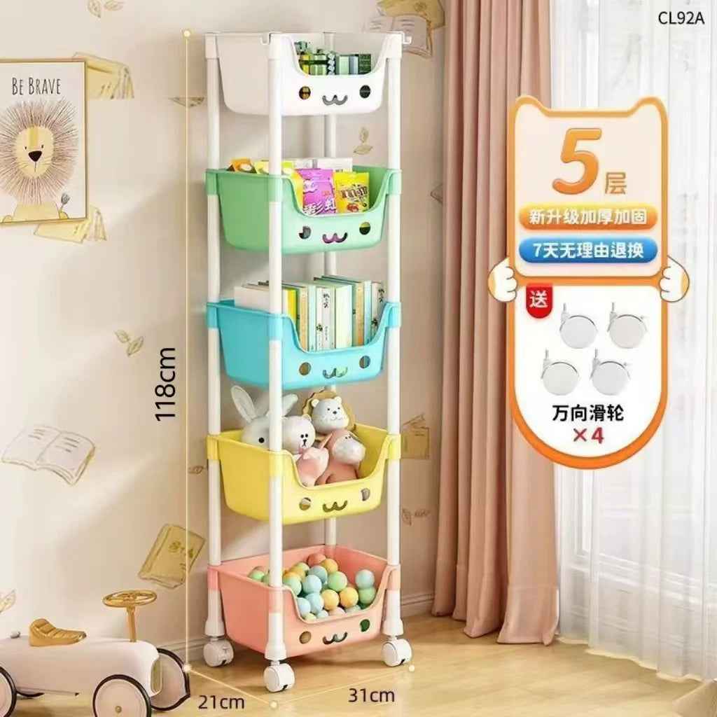 🛒 Rolling Storage Rack – Tidy Up in Style, Anywhere in the House! 🏠🧺 - ThiGui