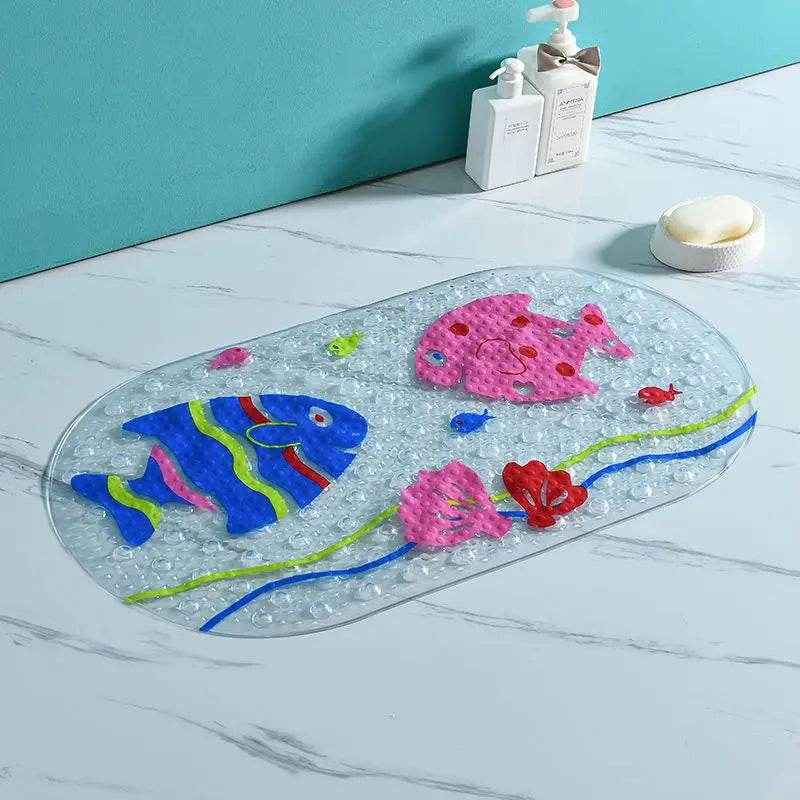 🐾 Safe, Sweet & Splash-Ready – Cartoon Suction Bath Mat for Kids Who Love Bathtime Fun! - ThiGui