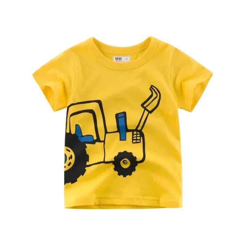 🚧 Dig Into Fun! Excavator Cartoon Tee for Little Builders (2–10Y) - ThiGui