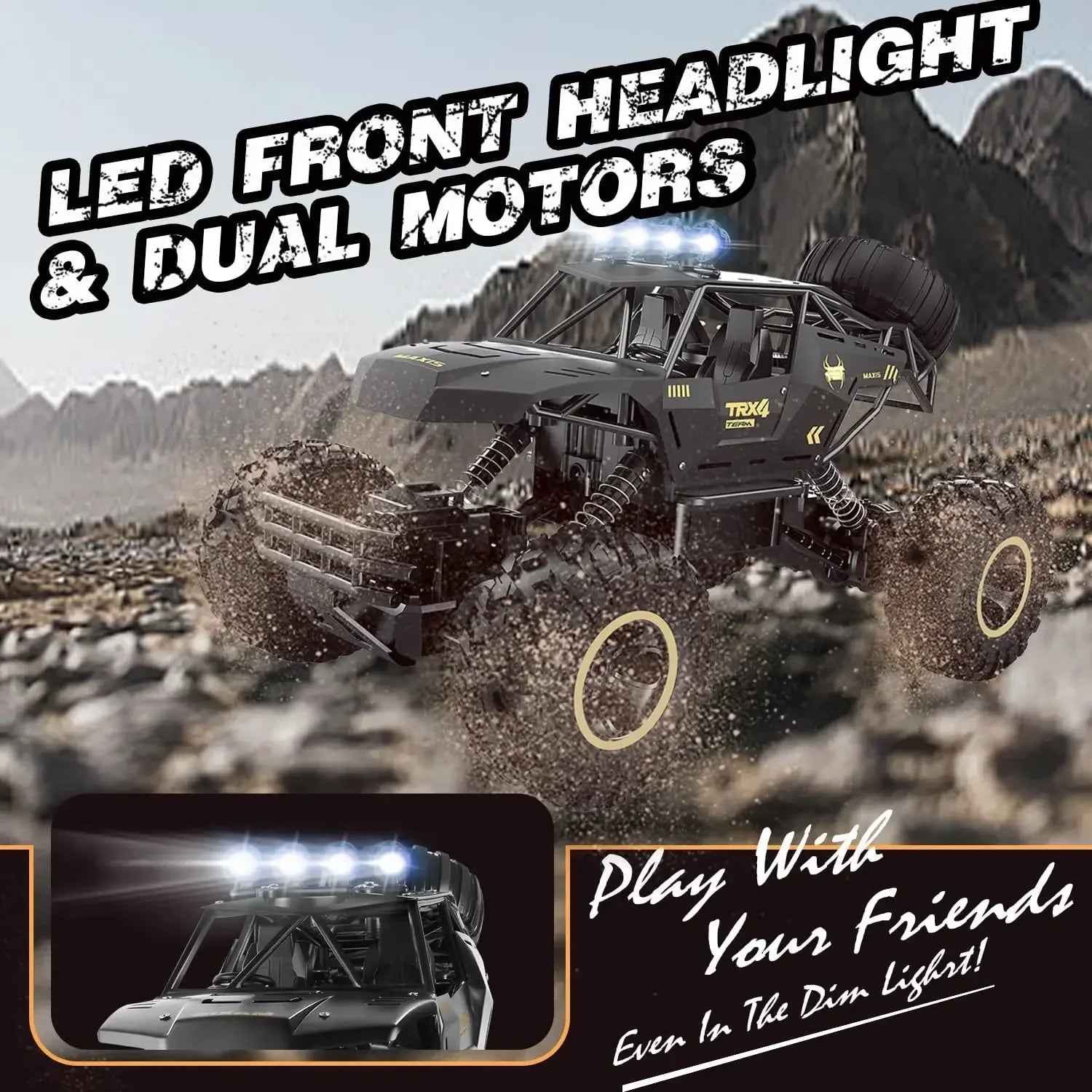 🚙 Off-Road RC Power Beast – 4WD Drift Stunt Car with LED Lights! 🔋💨 - ThiGui