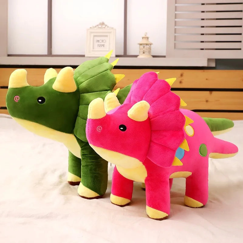 🦕 40cm Dino Buddies – Soft Triceratops & Stegosaurus Plush Pals! 💚🦴 - ThiGui