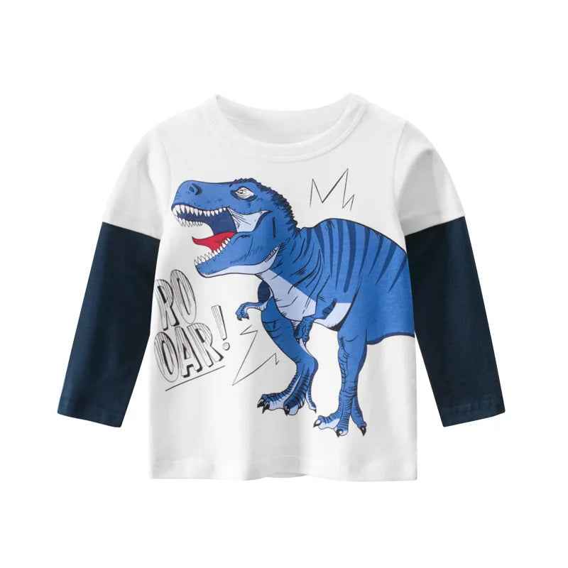 🦖Roarsome Dino Tees – Long Sleeve Fun for Little Explorers! - ThiGui