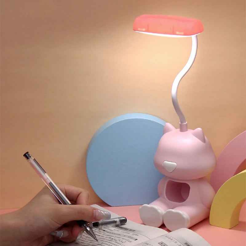 🔌Purrfect Study Buddy – Cute Cat Desk Lamp with a Phone Holder! - ThiGui