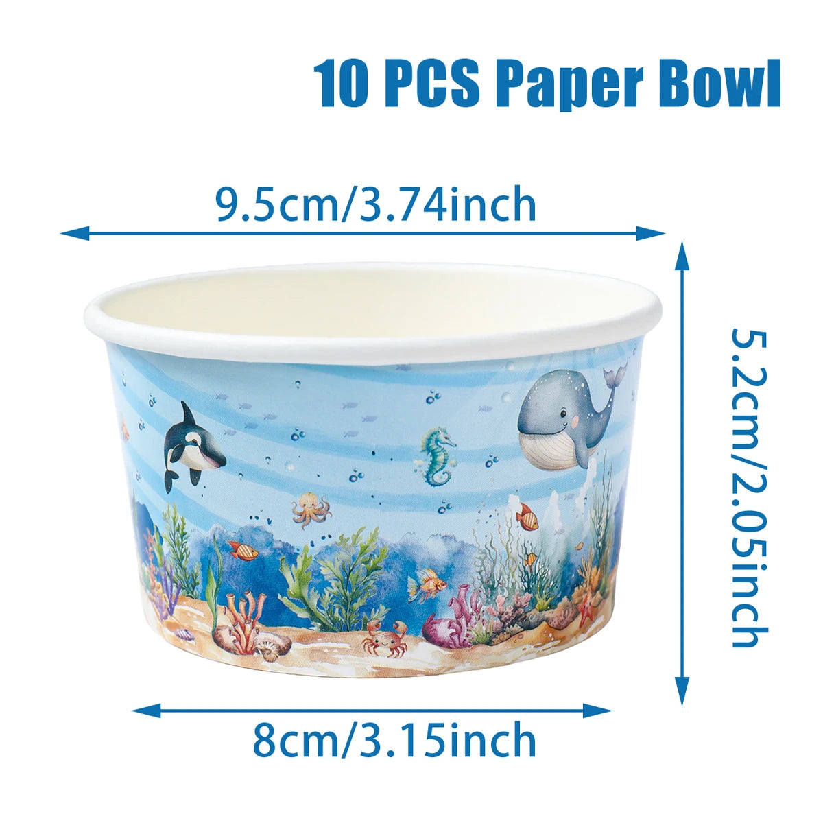 🐙🌊 Under the Sea Party Tableware – Ocean Fun for First Birthdays & Baby Showers! 🎂🐢 - ThiGui