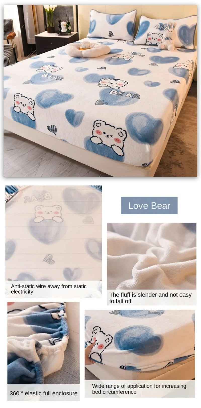 🛏️Snuggle-Ready! Ultra-Soft Velvet Fitted Sheet for Winter Nights - ThiGui