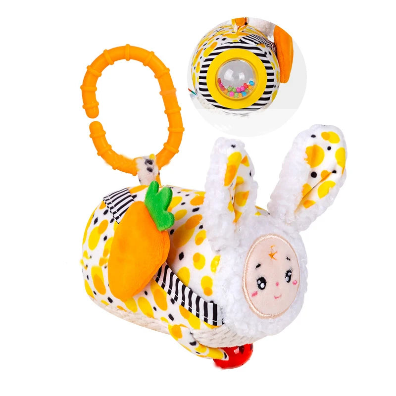 🐘 Snuggle, Shake & Smile! Hanging Plush Animal Rattles for Baby’s First Year 🍼💕 - ThiGui
