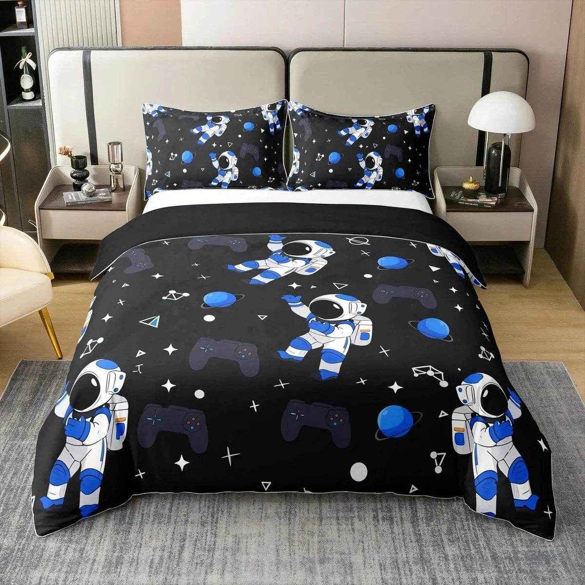 🚀 Astronaut Adventure Duvet – Make Bedtime a Space Mission! - ThiGui