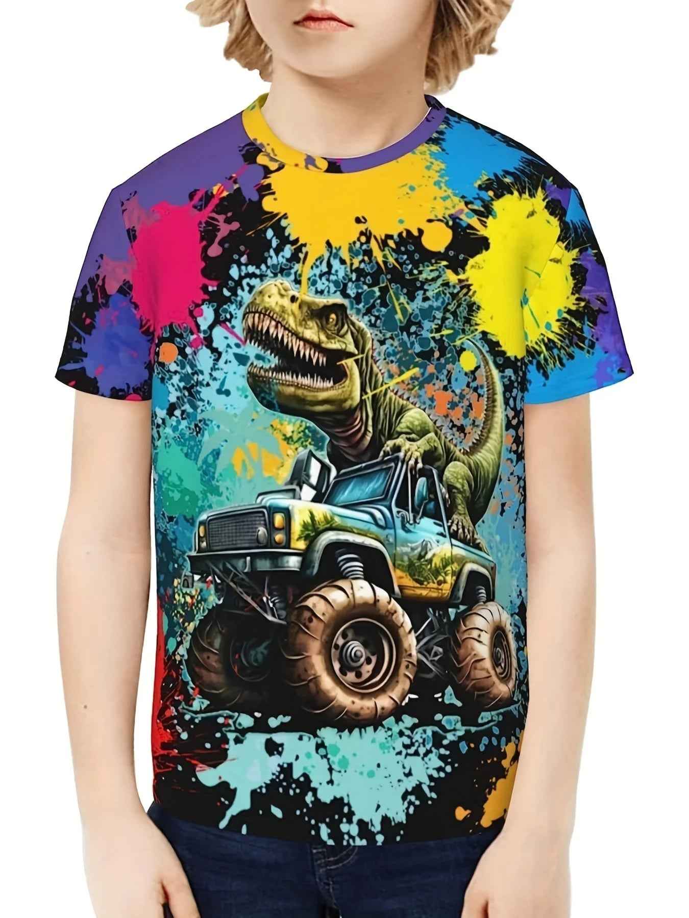 🦖Bold 3D Dino Tee – For Little Boys with Big Roars! - ThiGui