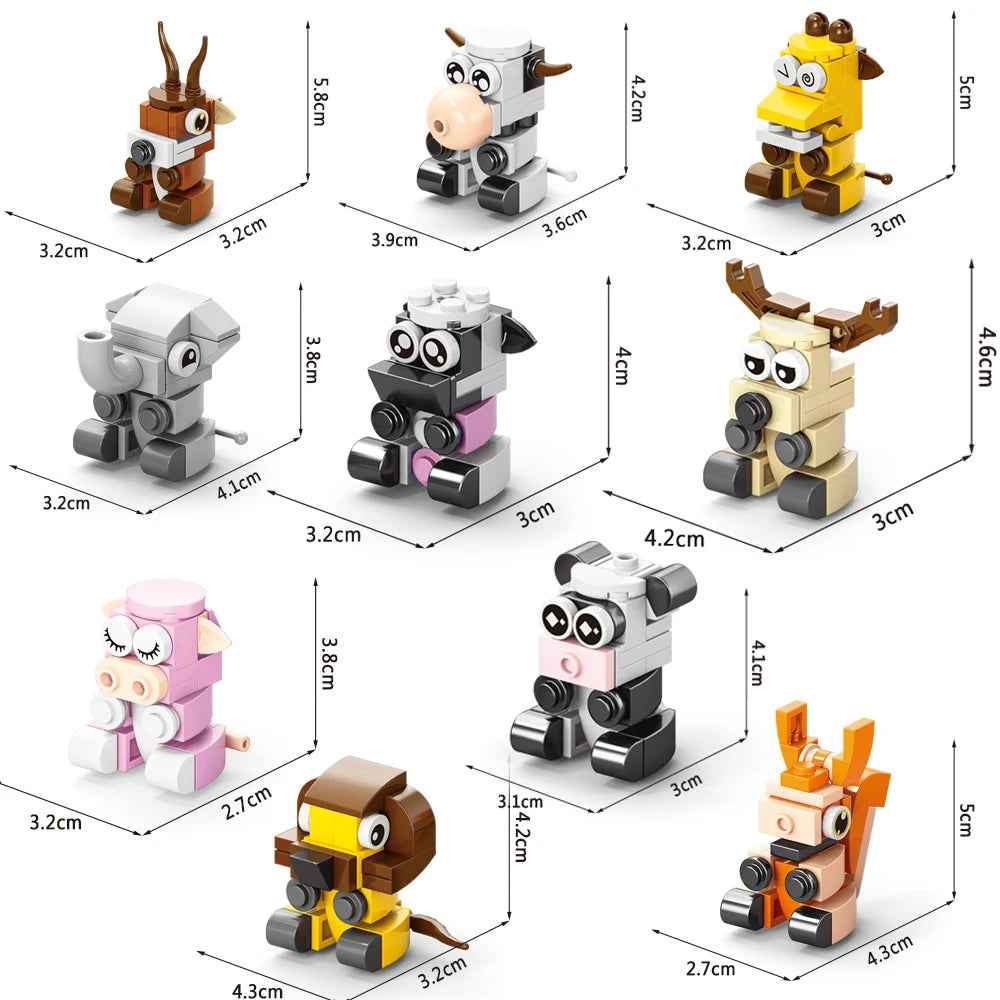 🧱 Animal World Building Blocks – 10-in-1 Fun with Bricks, Beaks & Paws! 🦁🐘🐟 - ThiGui