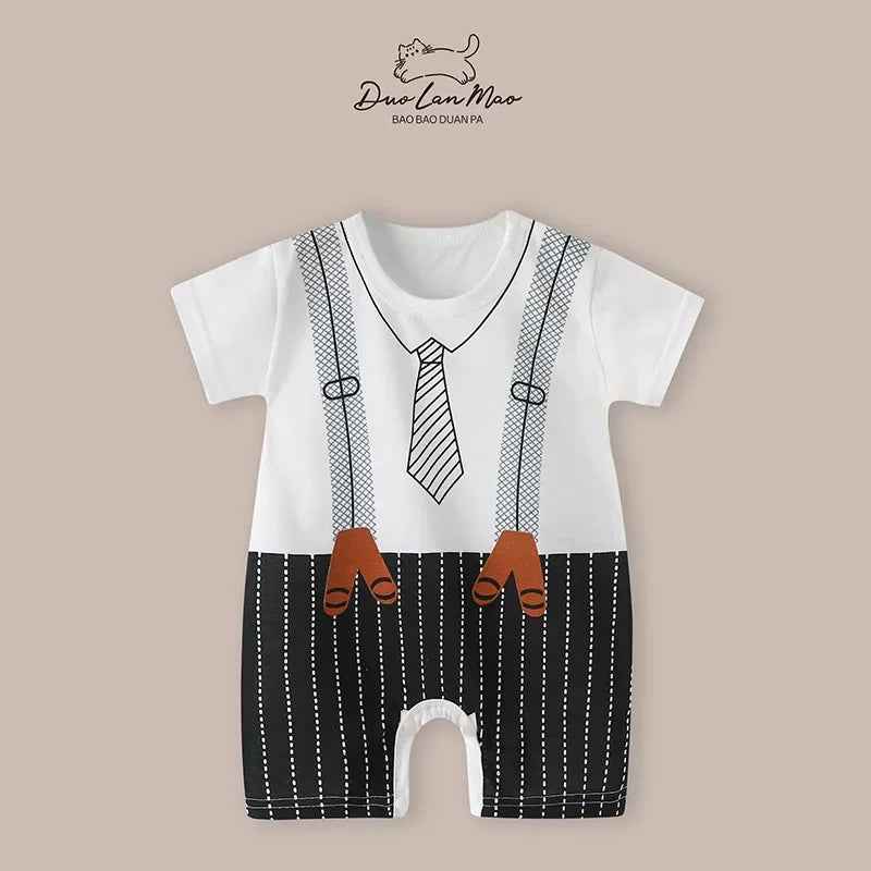 🍼 Baby’s First Summer Style – Soft Cartoon Rompers for Boys & Girls! - ThiGui
