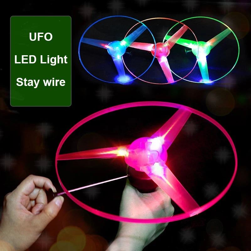 🛸 Spinning UFO Flyer – Flashy LED Fun for Outdoor Adventures! 🚀💡 - ThiGui