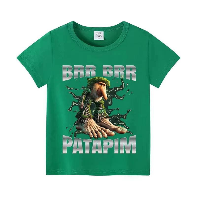 Tung Tung Shark Kids Tee 🦈😄 100% Cotton Brainrot Fun - ThiGui