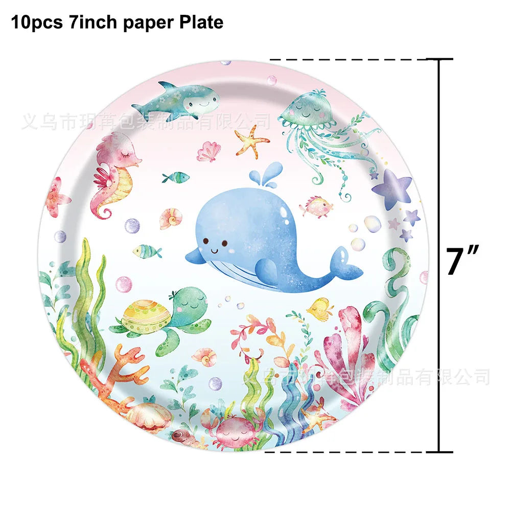 🐠 Under the Sea Birthday Balloon Set – Dive into a Magical Ocean Party! 🌊🎈 - ThiGui