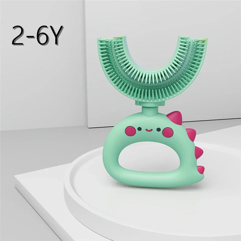 🪥🧸 360° U-Shaped Cartoon Toothbrush – Gentle, Fun & Perfect for Little Smiles! 🌟👶 - ThiGui