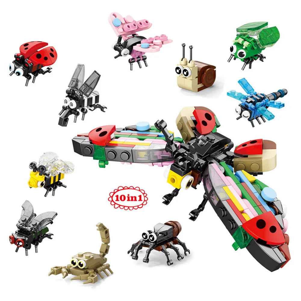 🧱 Animal World Building Blocks – 10-in-1 Fun with Bricks, Beaks & Paws! 🦁🐘🐟 - ThiGui