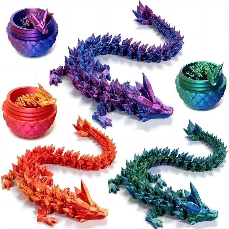 🐉Surprise Dragon Egg with Fully Articulated 3D Printed Dragon for Fantasy-Loving Boys - ThiGui