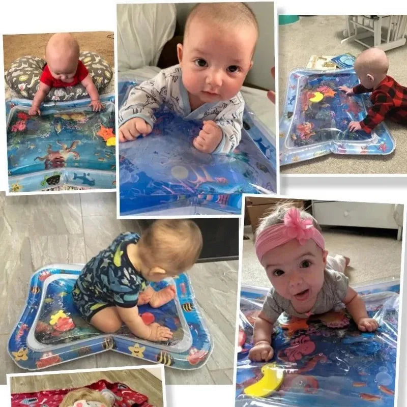 💧 Baby Water Play Mat – Inflatable Tummy Time Fun for Little Explorers! 🐢🌞 - ThiGui