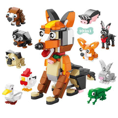 🧱 Animal World Building Blocks – 10-in-1 Fun with Bricks, Beaks & Paws! 🦁🐘🐟 - ThiGui