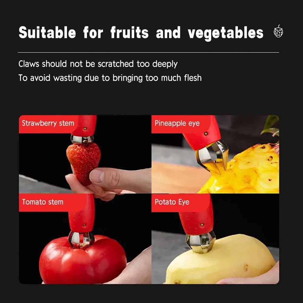 🍓Strawberry & Tomato Stem Remover – Handy Kitchen Hero for Busy Mums! - ThiGui