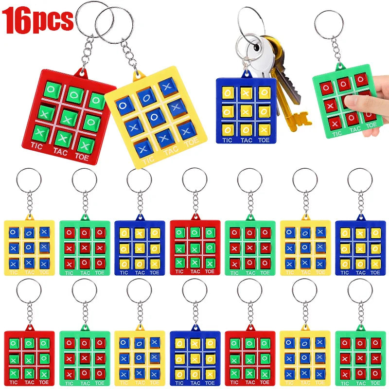 🎒🎯 Mini Tic Tac Toe Game Keychains – Pocket-Sized Fun for Smart Little Minds! 🧠✨ - ThiGui
