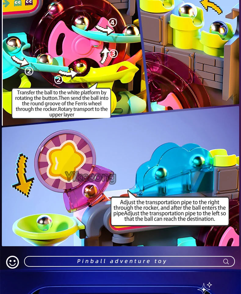 🧠🎢 Montessori Ball Track Adventure – Multi-Layer Rolling Fun for Growing Minds! 🔧👦 - ThiGui