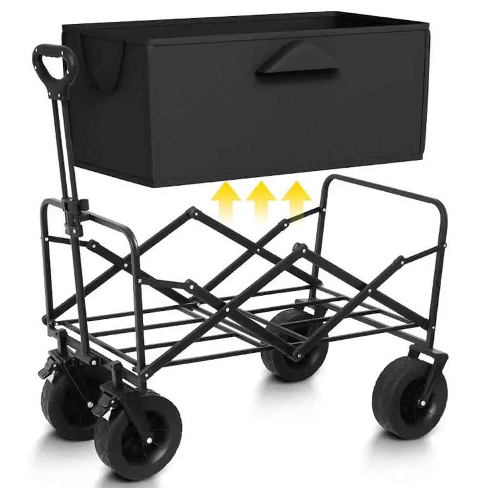 🛒 Pack, Pull & Go! – Heavy-Duty Folding Wagon for Family Adventures 🚗🏖️ - ThiGui
