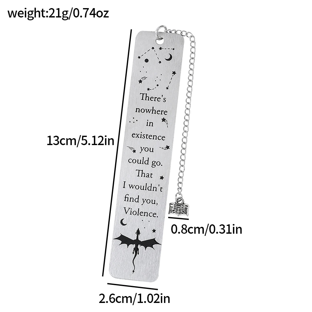 🐉📖 A Touch of Fantasy – Dragon Knight Stainless Steel Bookmark for Brave Young Readers ⚔️🔥 - ThiGui
