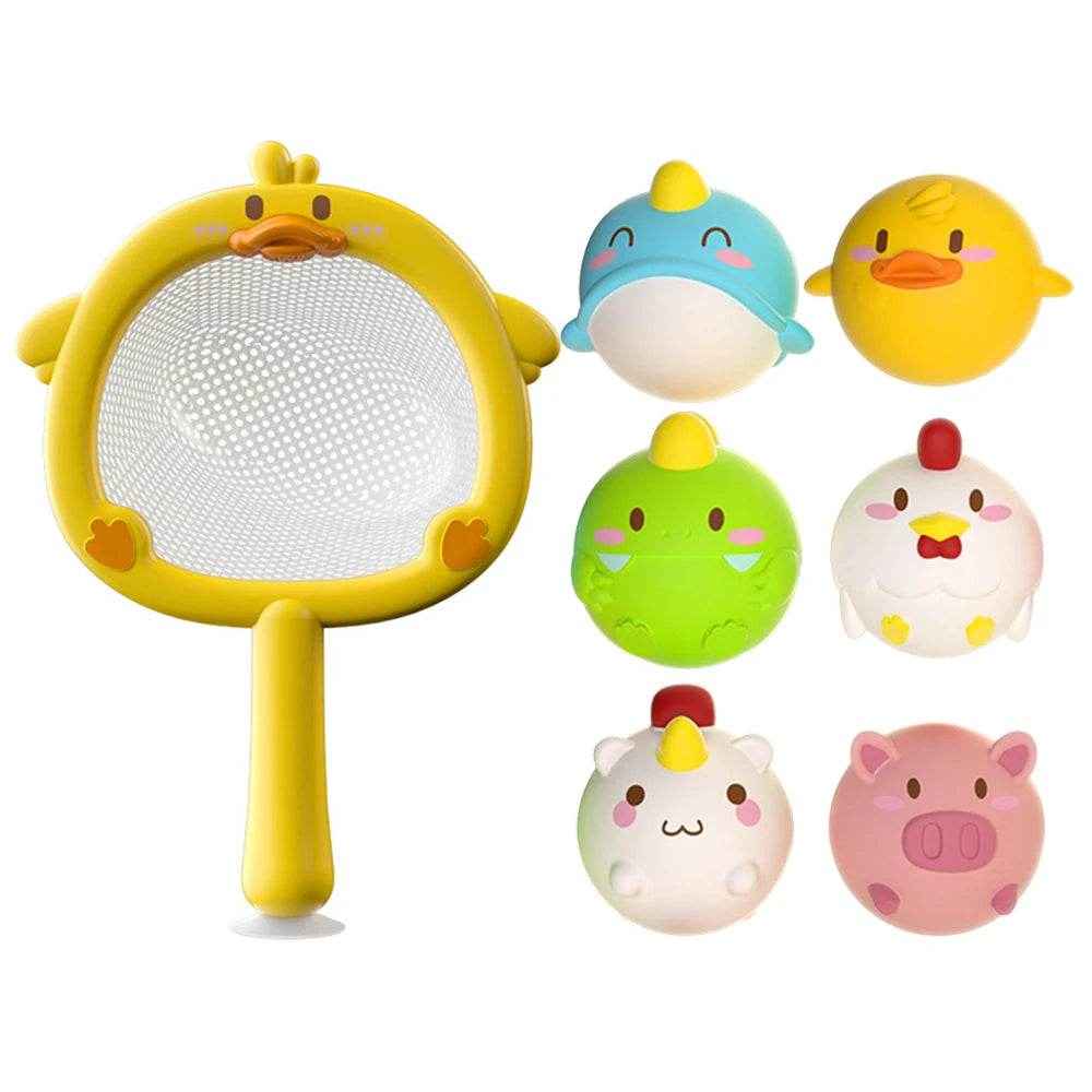 🐳LED Light Up Toys Baby Cute Animals Bath Toy Swimming Water Soft Rubber Float Induction Luminous Duck for Kids Play Funny Gifts - ThiGui