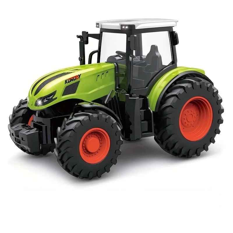 🚜 Big Wheels, Bright Lights – Farm Tractor Toy with Sounds & Trailer Fun! 🎶🌾 - ThiGui