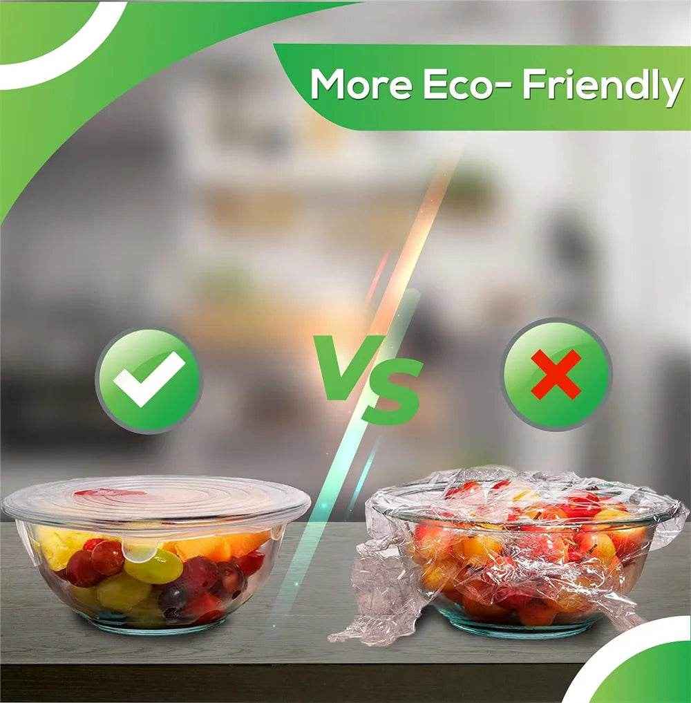 🥣Stretchy Magic Lids – Say Bye-Bye to Plastic Wrap!- - ThiGui